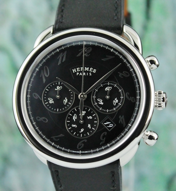 (image for) Unworn New Hermes Paris Arceau Chronograph Automatic Watch / AR4.910